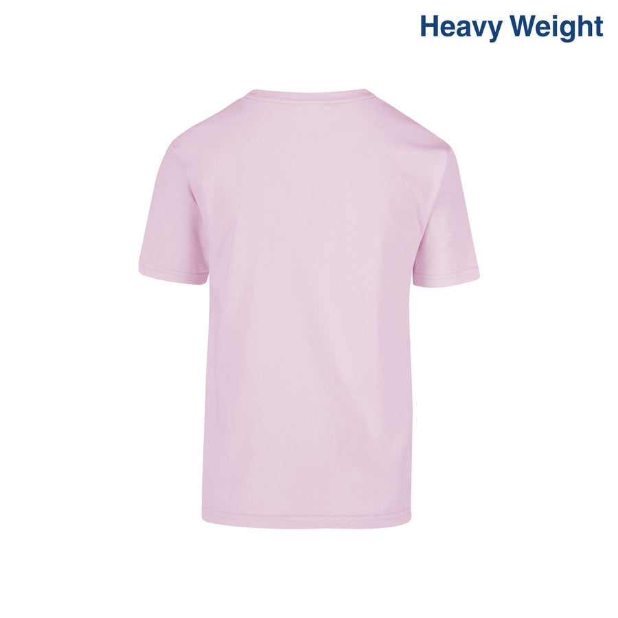 Youth’s Heavy Weight Crew Neck Short Sleeve T-Shirt (Light Pink)