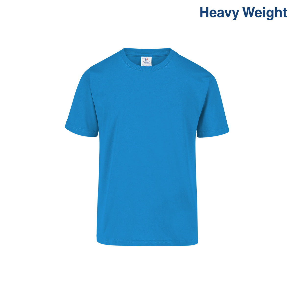 Youth's Heavy Weight Crew Neck Short Sleeve T-Shirt (Turquoise 