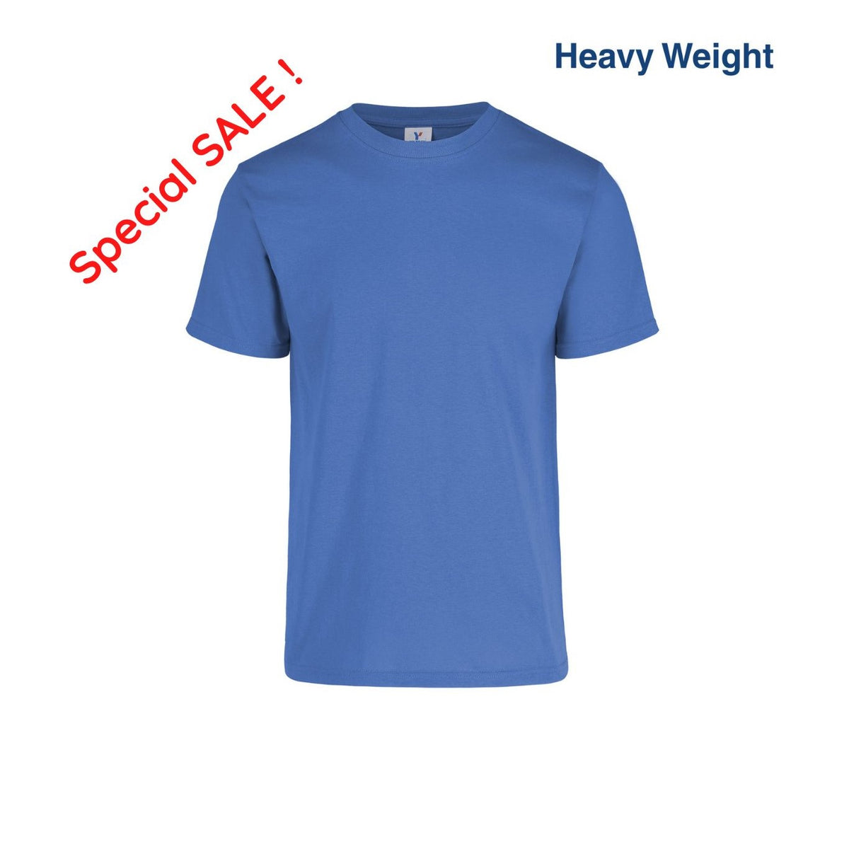 Men's Heavy Weight Crew Neck Short Sleeve T Shirt (Sky blue)