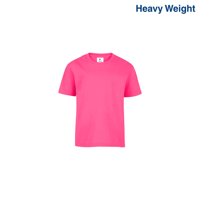 Toddler’s Unisex Heavy Weight Crew Neck Short Sleeve T-Shirt (Fuchsia)