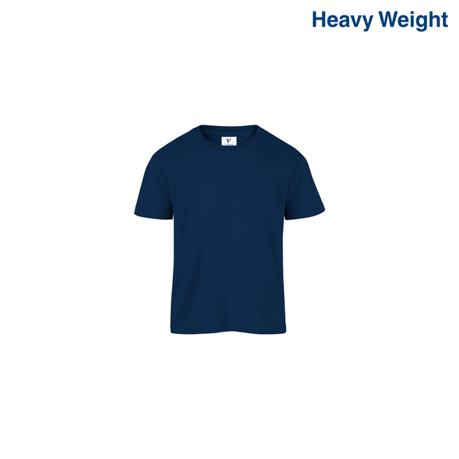Toddler’s Unisex Heavy Weight Crew Neck Short Sleeve T-Shirt (Navy)