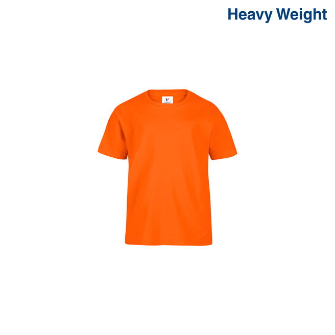 Toddler’s Unisex Heavy Weight Crew Neck Short Sleeve T-Shirt (Orange)