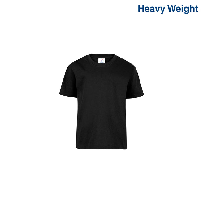 Toddler’s Unisex Heavy Weight Crew Neck Short Sleeve T-Shirt (Black)