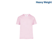 Toddler’s Unisex Heavy Weight Crew Neck Short Sleeve T-Shirt (Light Pink)