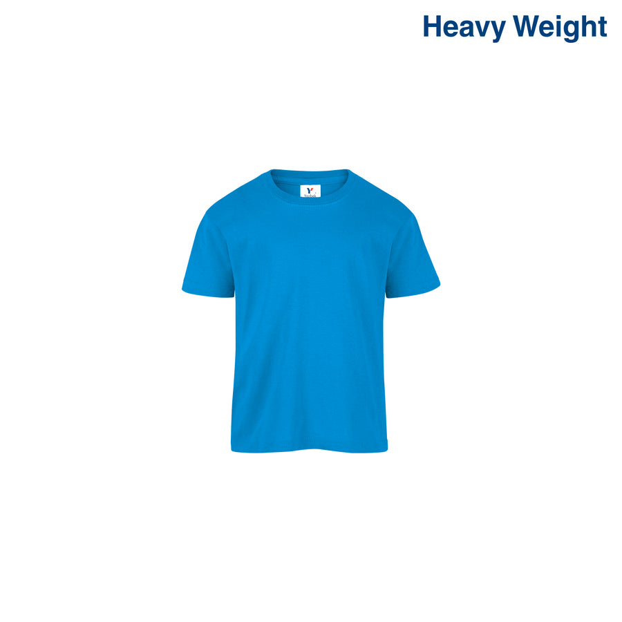 Toddler’s Unisex Heavy Weight Crew Neck Short Sleeve T-Shirt (Turquoise)