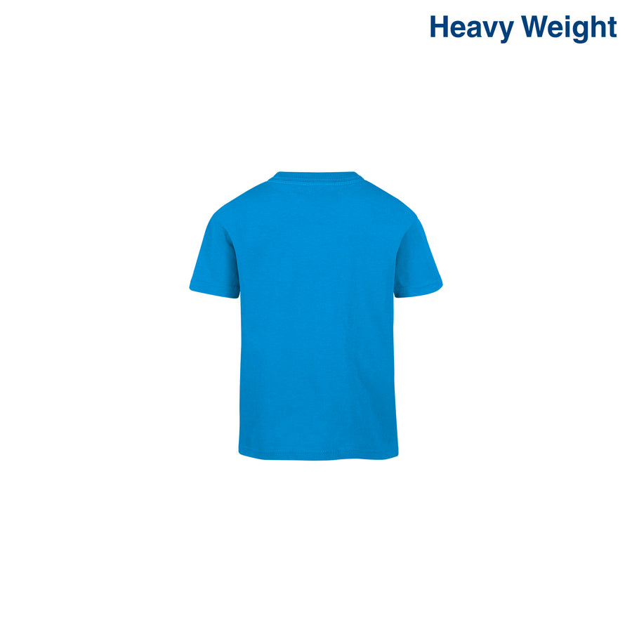Toddler’s Unisex Heavy Weight Crew Neck Short Sleeve T-Shirt (Turquoise)