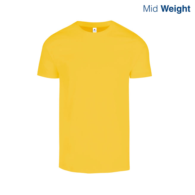 Adult Unisex Crew Neck Short Sleeve T-Shirt (Bright Yellow)
