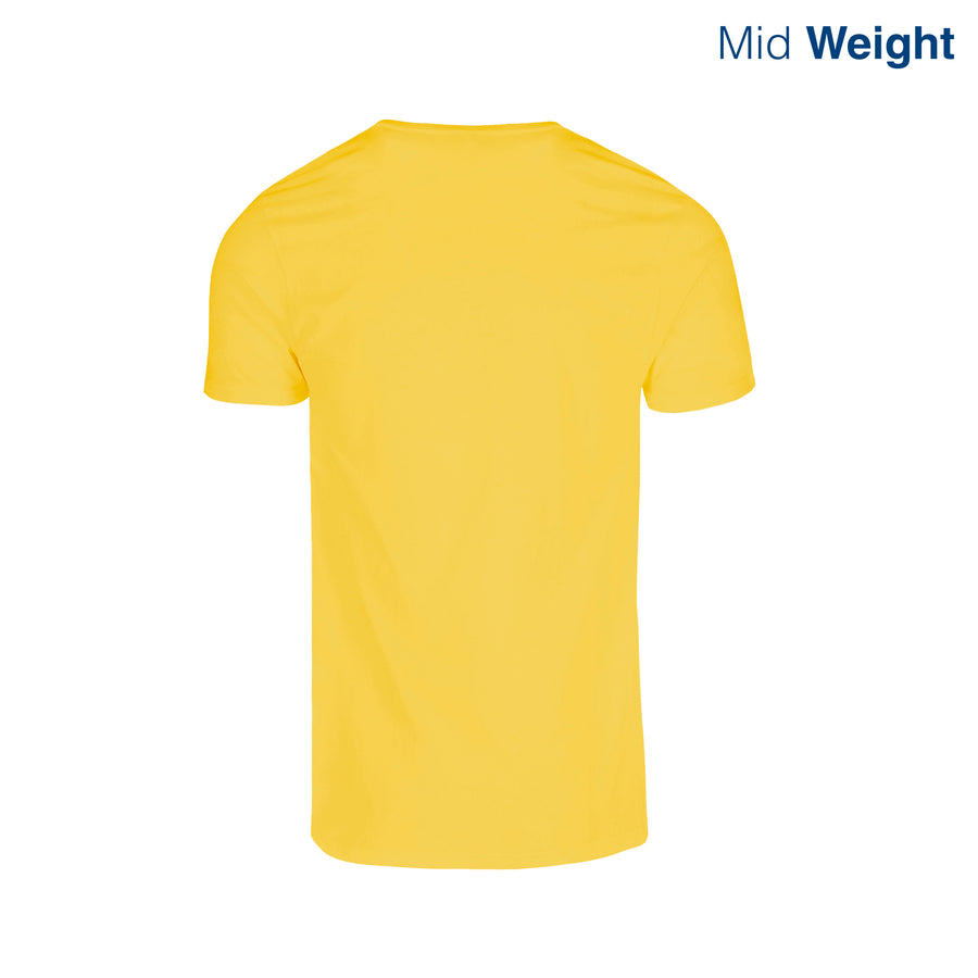 Adult Unisex Crew Neck Short Sleeve T-Shirt (Bright Yellow)