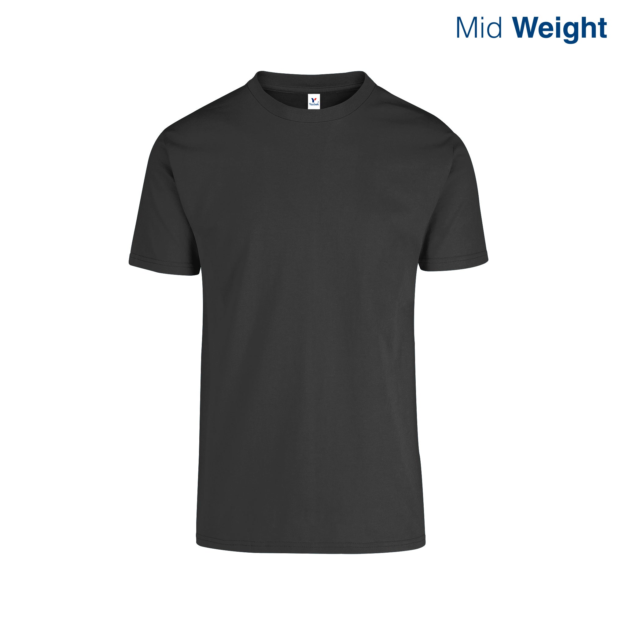 Adult Unisex Crew Neck Short Sleeve T-Shirt (Charcoal) — Yazbek