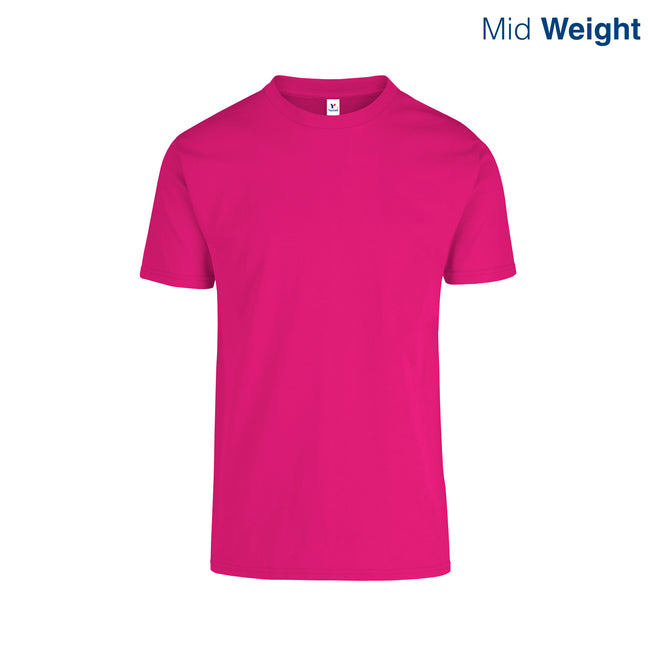 Adult Unisex Crew Neck Short Sleeve T-Shirt (Fuchsia)