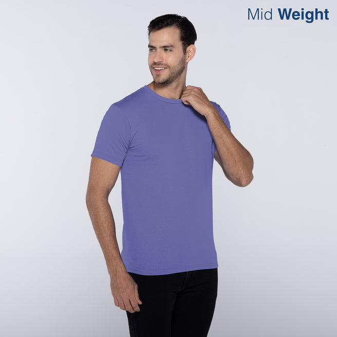 Adult Unisex Crew Neck Short Sleeve T-Shirt (Lavender)