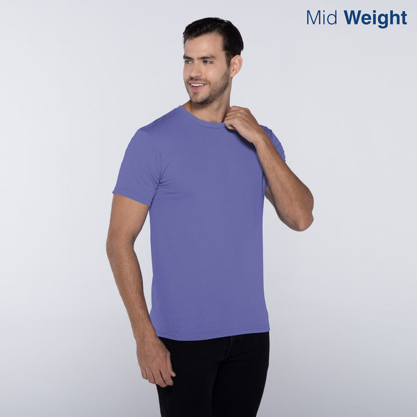 Adult Unisex Crew Neck Short Sleeve T-Shirt (Lavender) — Yazbek