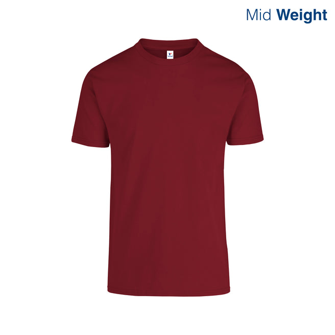 Adult Unisex Crew Neck Short Sleeve T-Shirt (Maroon)