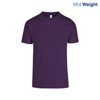 Adult Unisex Crew Neck Short Sleeve T-Shirt (Purple)