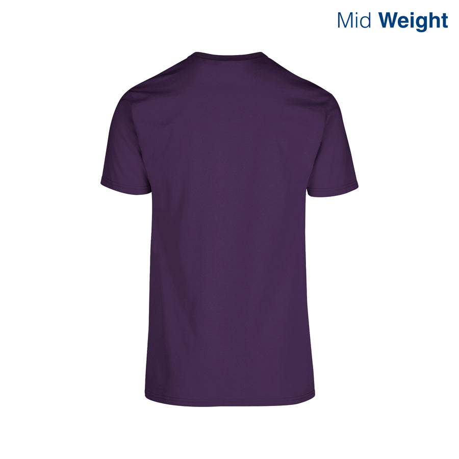 Adult Unisex Crew Neck Short Sleeve T-Shirt (Purple)
