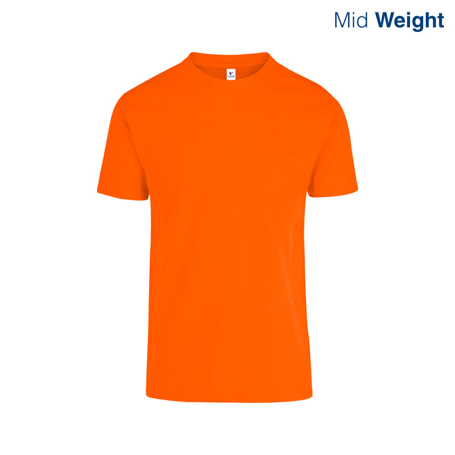 Adult Unisex Crew Neck Short Sleeve T-Shirt (Orange)