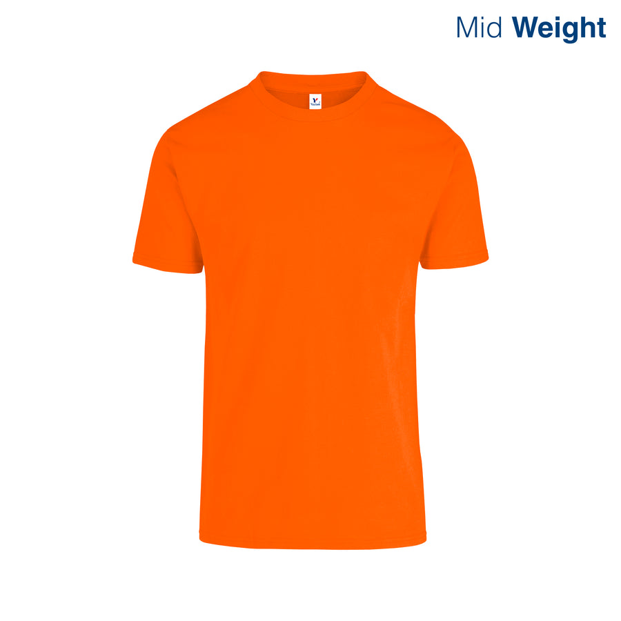Adult Unisex Crew Neck Short Sleeve T-Shirt (Orange)