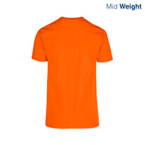 Adult Unisex Crew Neck Short Sleeve T-Shirt (Orange)