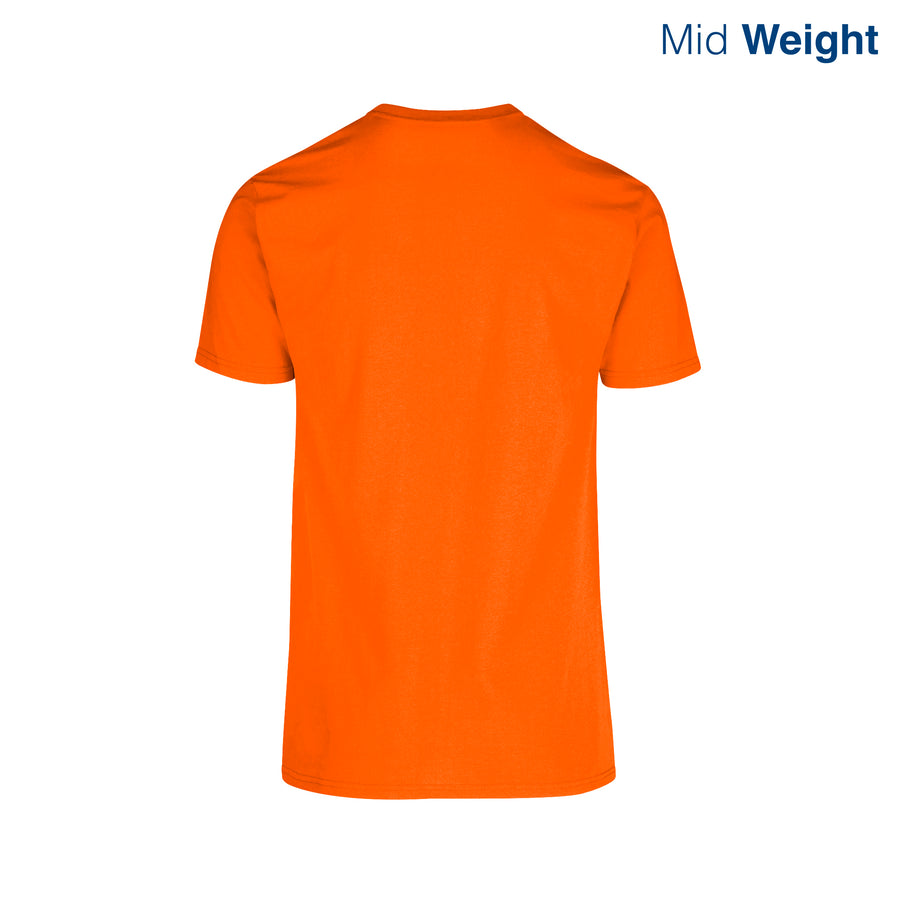 Adult Unisex Crew Neck Short Sleeve T-Shirt (Orange)