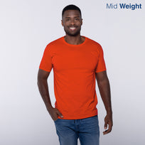 Adult Unisex Crew Neck Short Sleeve T-Shirt (Orange)