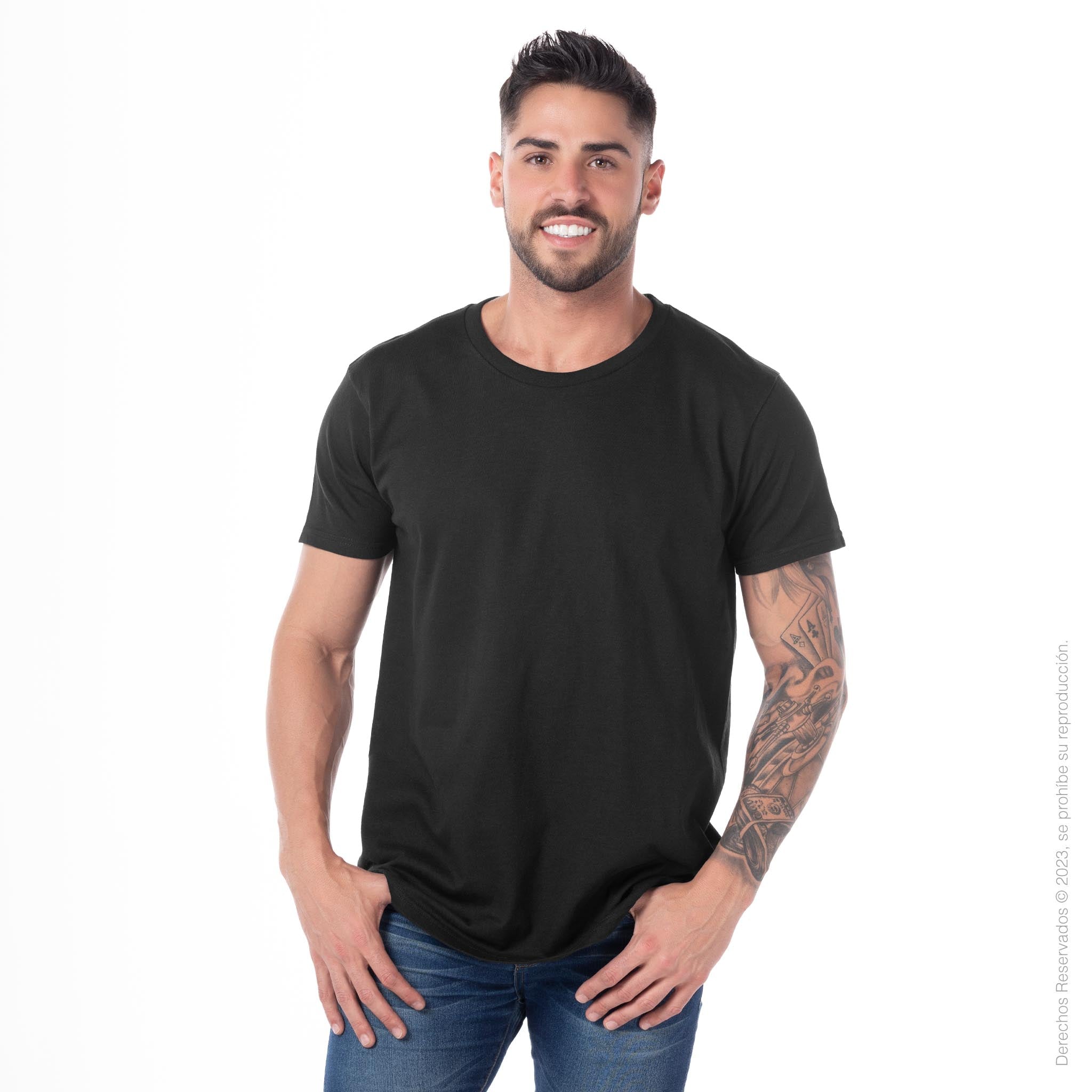 Men\'s Crew Neck Short Sleeve T-Shirt (Black) – Yazbek USA Mint
