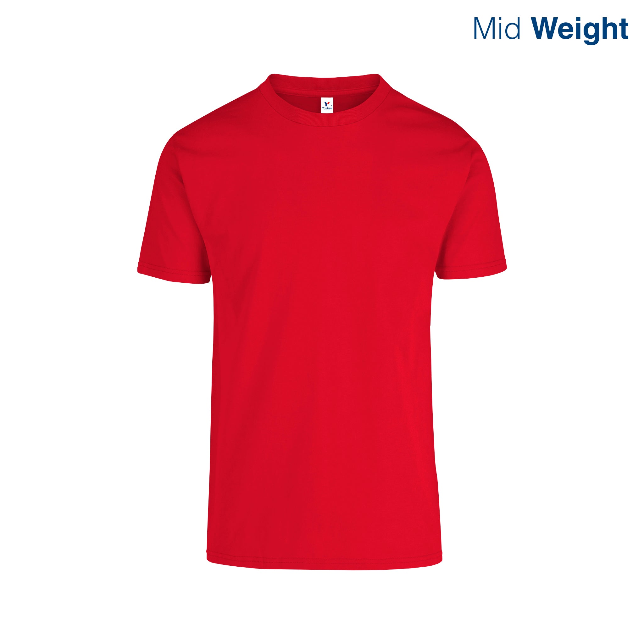 Adult Unisex Crew Neck Short Sleeve T-Shirt (Red) — Yazbek USA Mint