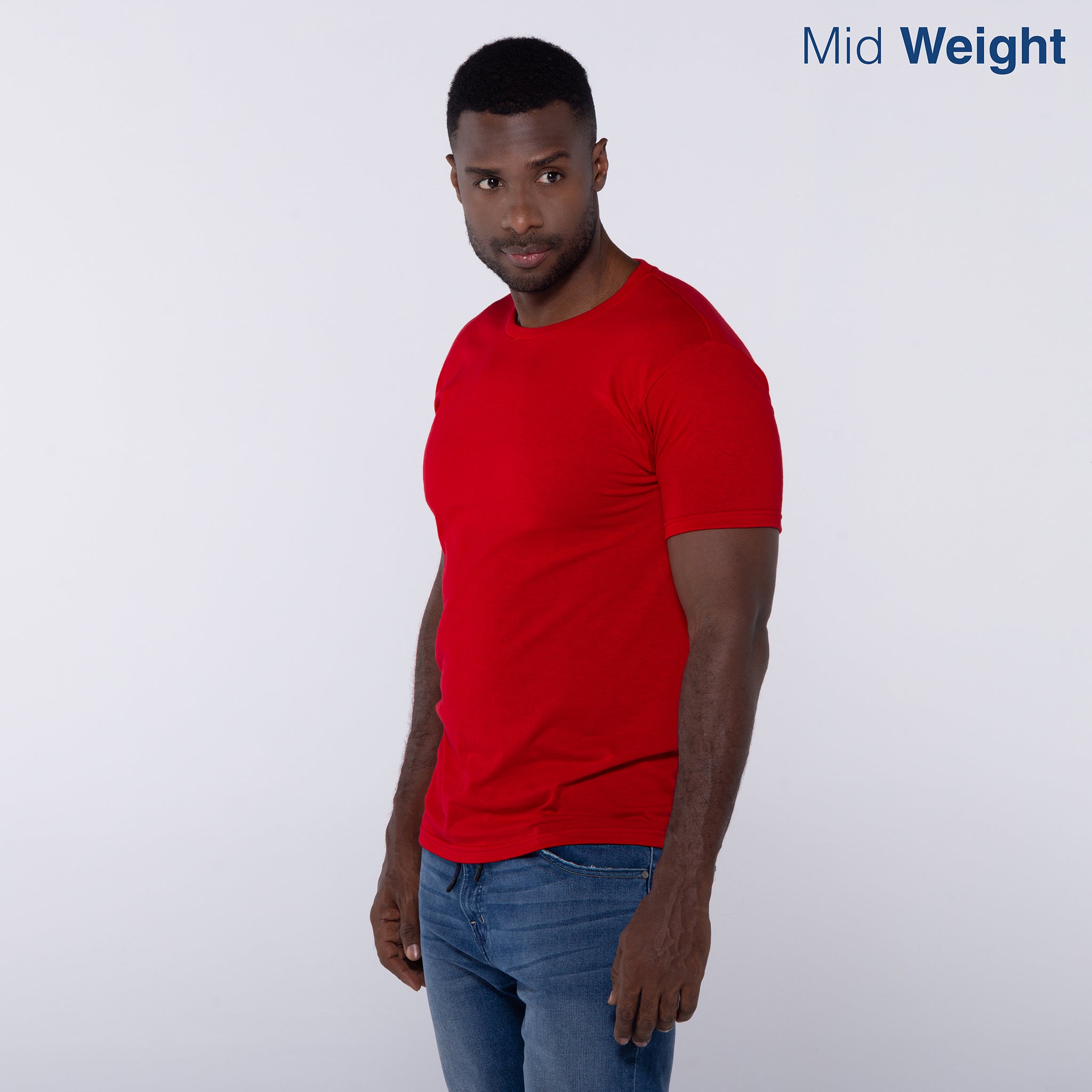 Adult Unisex Crew Neck Short Sleeve T-Shirt (Red) — Yazbek USA Mint