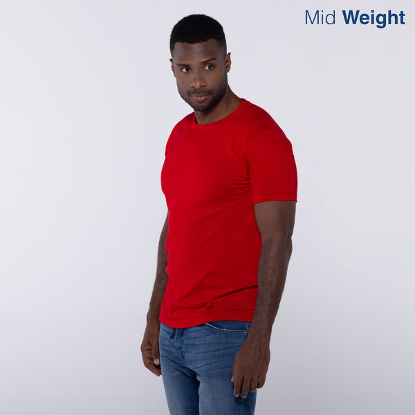 Adult Unisex Crew Neck Short Sleeve T-Shirt (Red) — Yazbek USA Mint