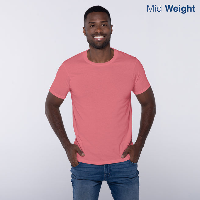 Adult Unisex Crew Neck Short Sleeve T-Shirt (Salmon)