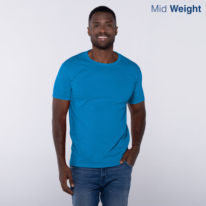 Adult Unisex Crew Neck Short Sleeve T-Shirt (Turquoise)