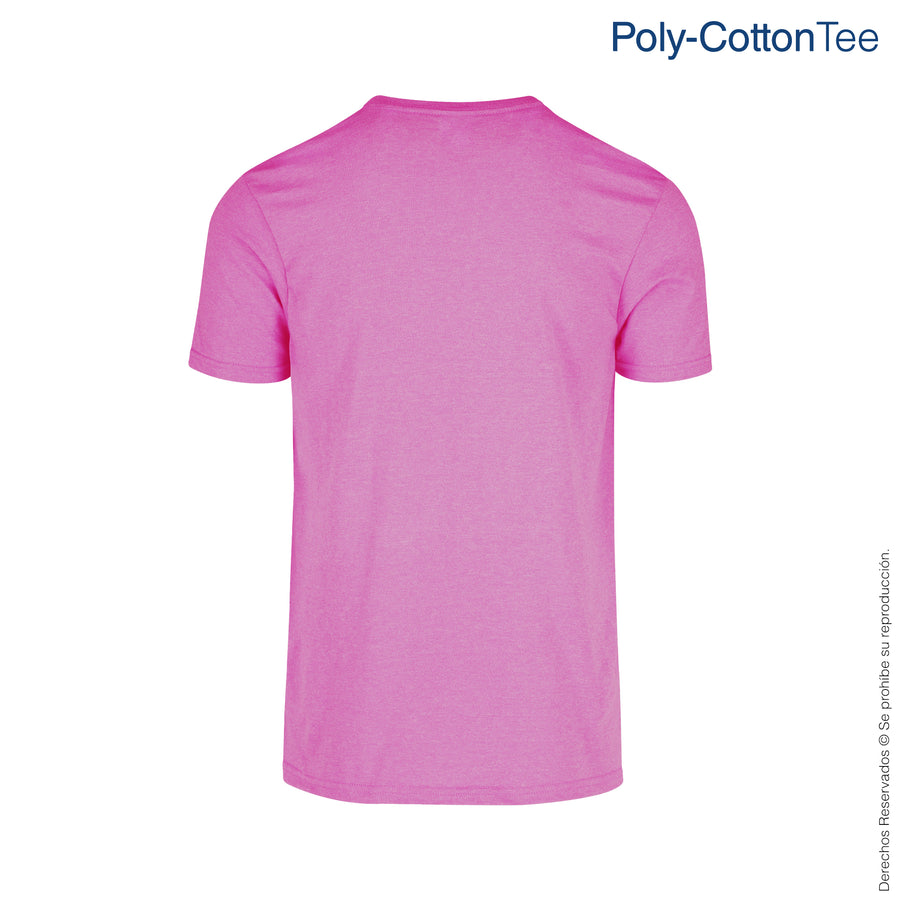 Adult Unisex Crew Neck Short Sleeve T-Shirt (Heather Fuchsia)