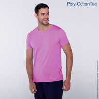 Adult Unisex Crew Neck Short Sleeve T-Shirt (Heather Fuchsia)