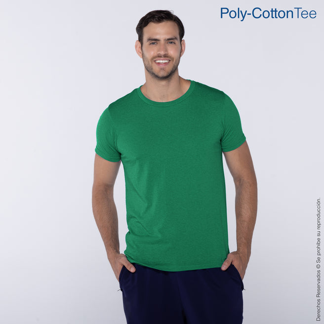Adult Unisex Crew Neck Short Sleeve T Shirt (Heather Jade)