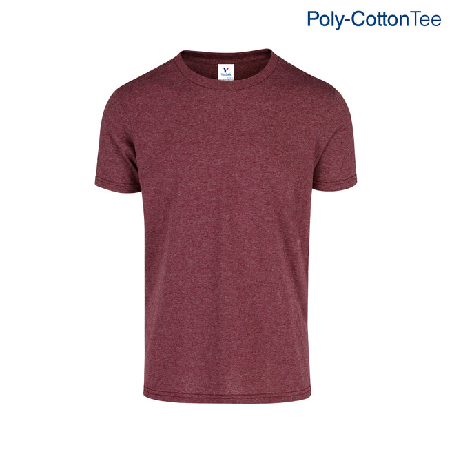 Adult Unisex Crew Neck Short Sleeve T-Shirt (Heather Maroon)