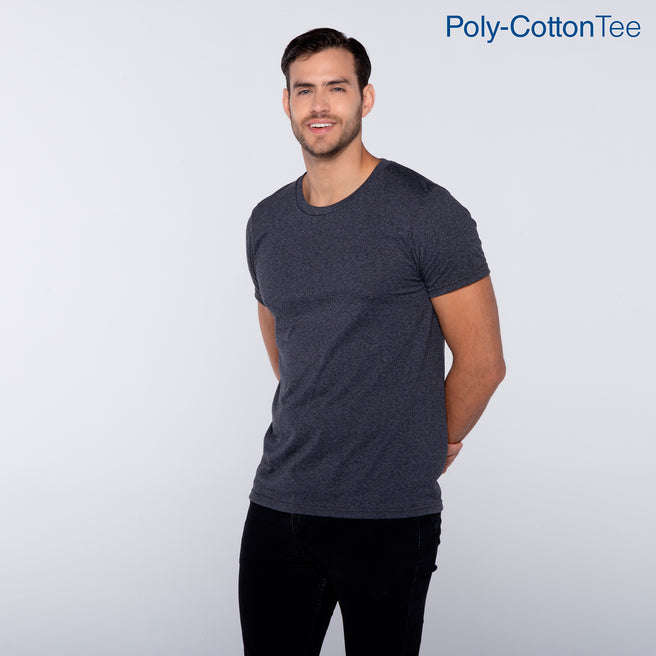 Adult Unisex Crew Neck Short Sleeve T-Shirt (Heather black)