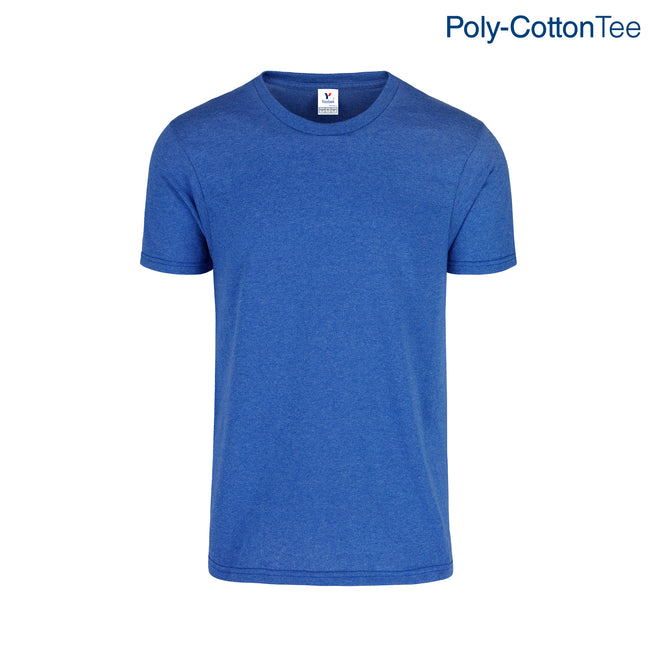Adult Unisex Crew Neck Short Sleeve T-Shirt (Heather Royal)