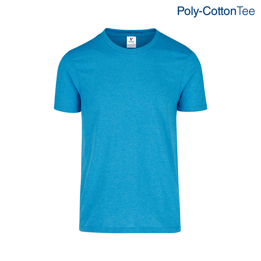 Adult Unisex Crew Neck Short Sleeve T-Shirt (Heather turquoise)