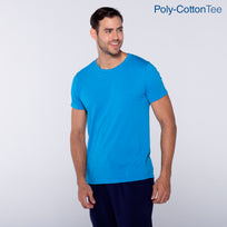 Adult Unisex Crew Neck Short Sleeve T-Shirt (Heather turquoise)