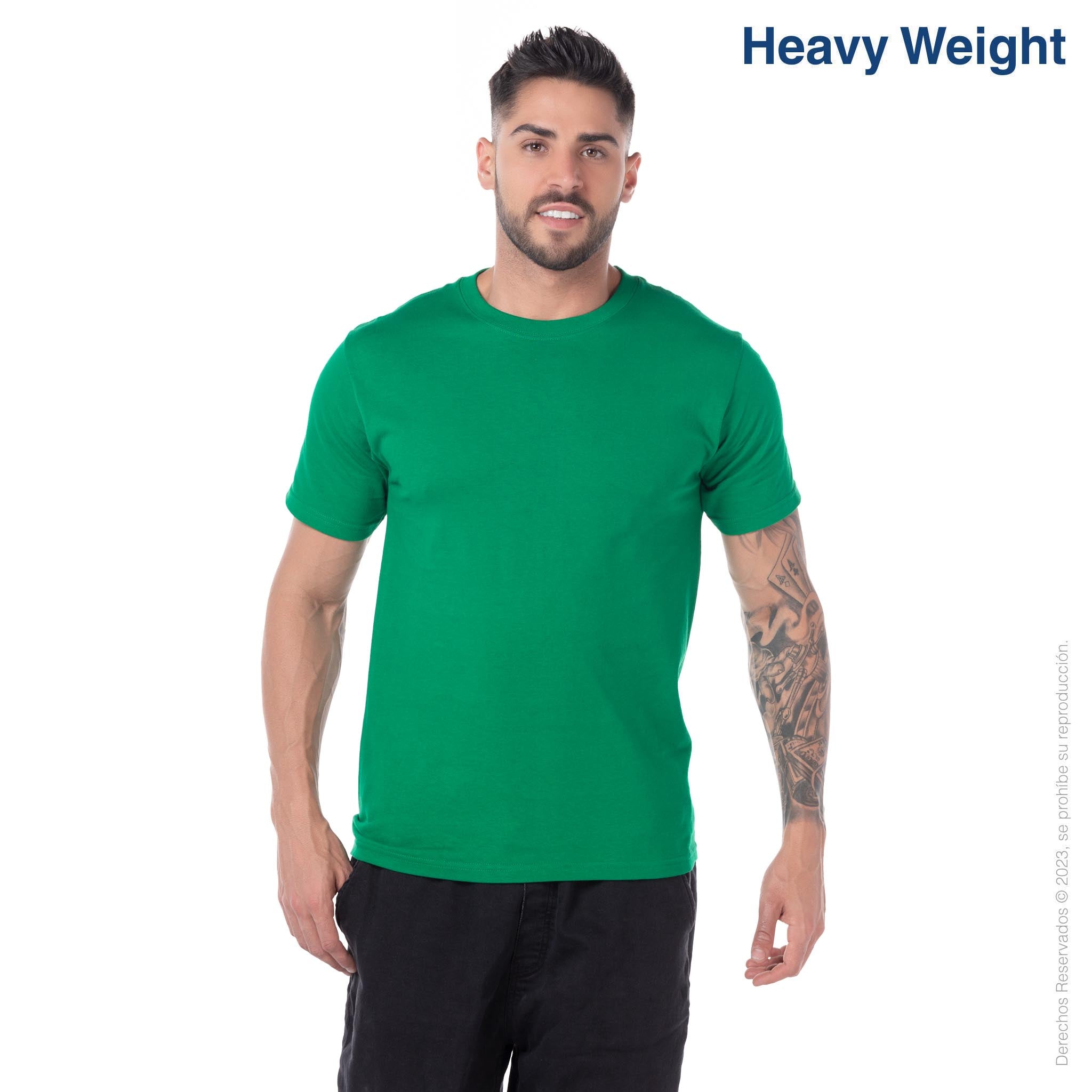 Men's Heavy Weight Crew Neck Short Sleeve T Shirt (Jade) – Yazbek