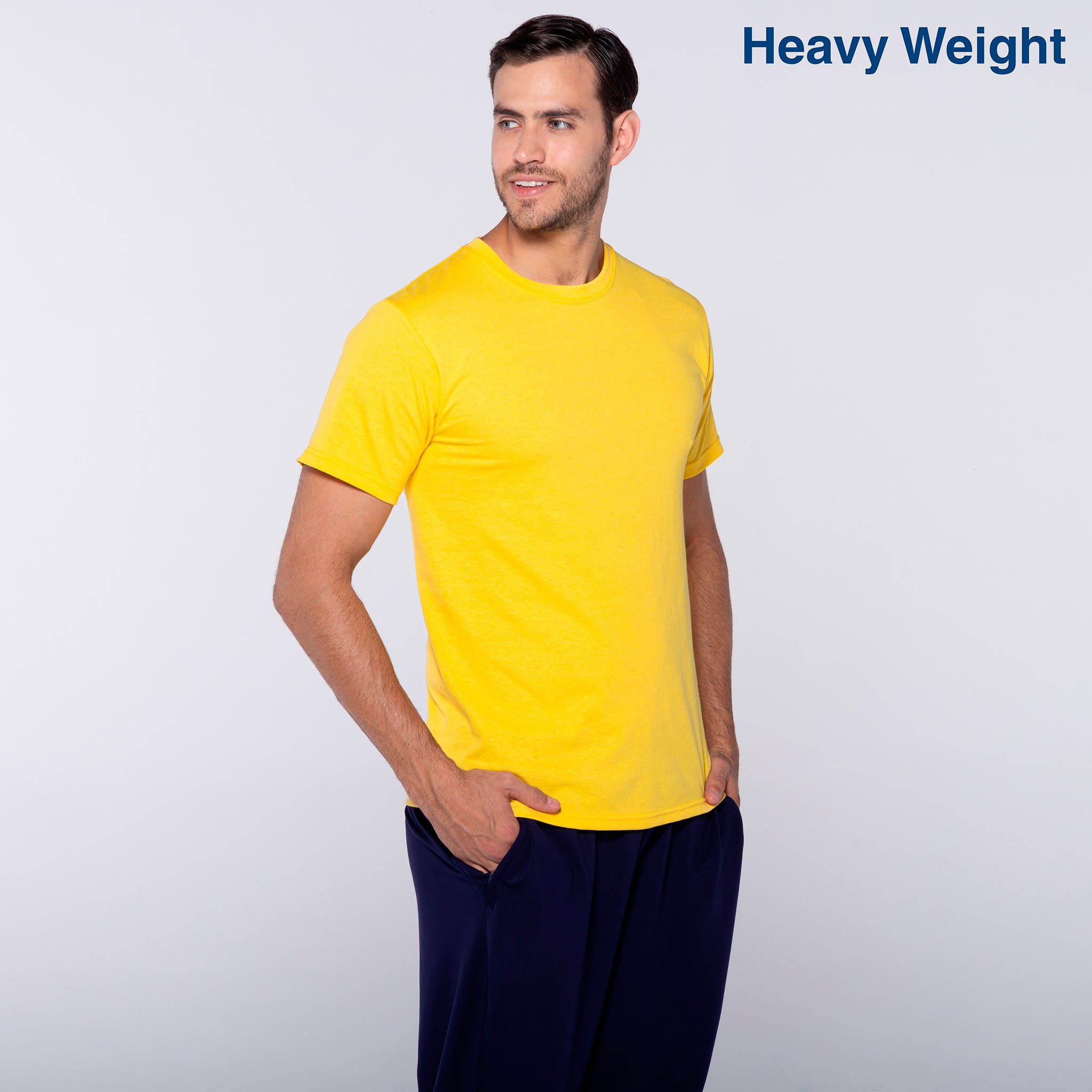 Adult Unisex Heavy Weight Crew Neck Short Sleeve T Shirt (Bright