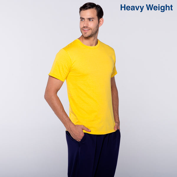 Adult Unisex Heavy Weight Crew Neck Short Sleeve T Shirt (Bright
