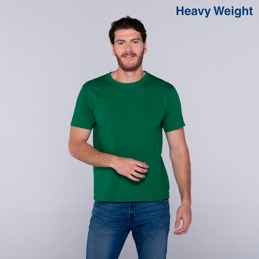 Adult Unisex Heavy Weight Crew Neck Short Sleeve T Shirt (Kelly)