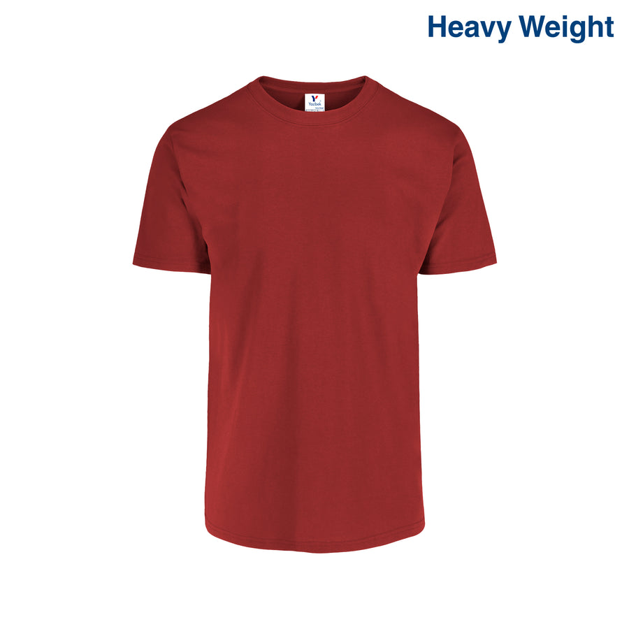 Adult Unisex Heavy Weight Crew Neck Short Sleeve T Shirt (Cardinal)