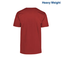 Adult Unisex Heavy Weight Crew Neck Short Sleeve T Shirt (Cardinal)
