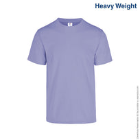 Adult Unisex Heavy Weight Crew Neck Short Sleeve T Shirt (Lavender)