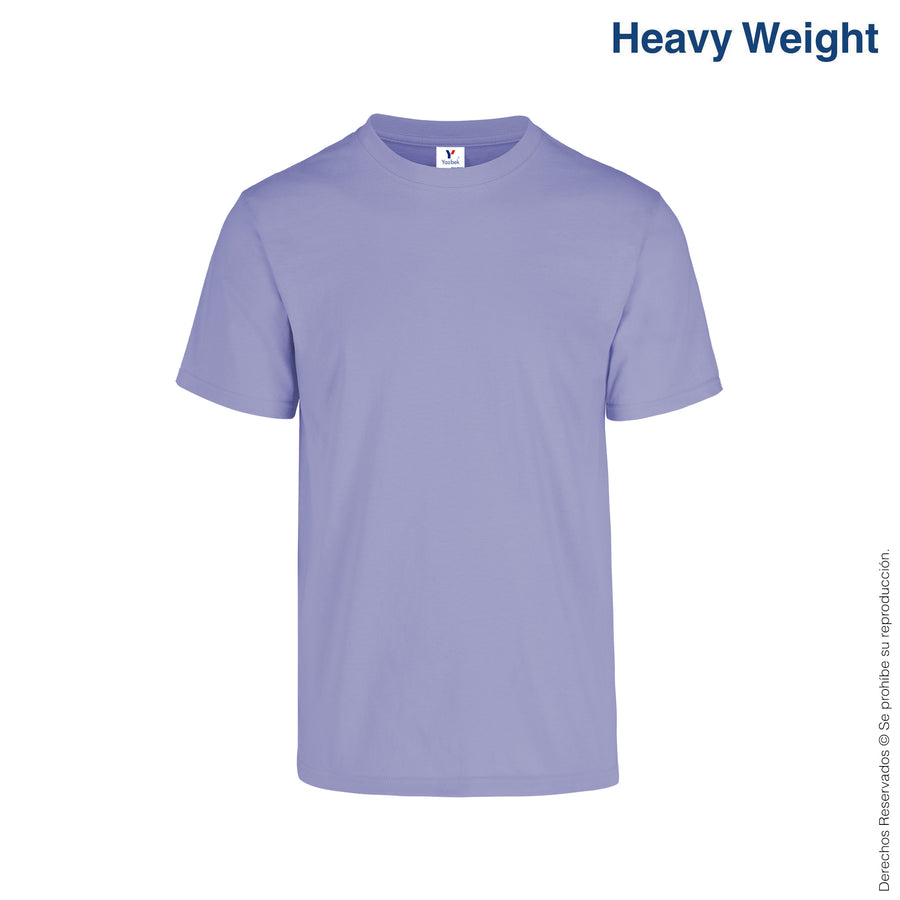 Adult Unisex Heavy Weight Crew Neck Short Sleeve T Shirt (Lavender)
