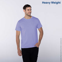 Adult Unisex Heavy Weight Crew Neck Short Sleeve T Shirt (Lavender)