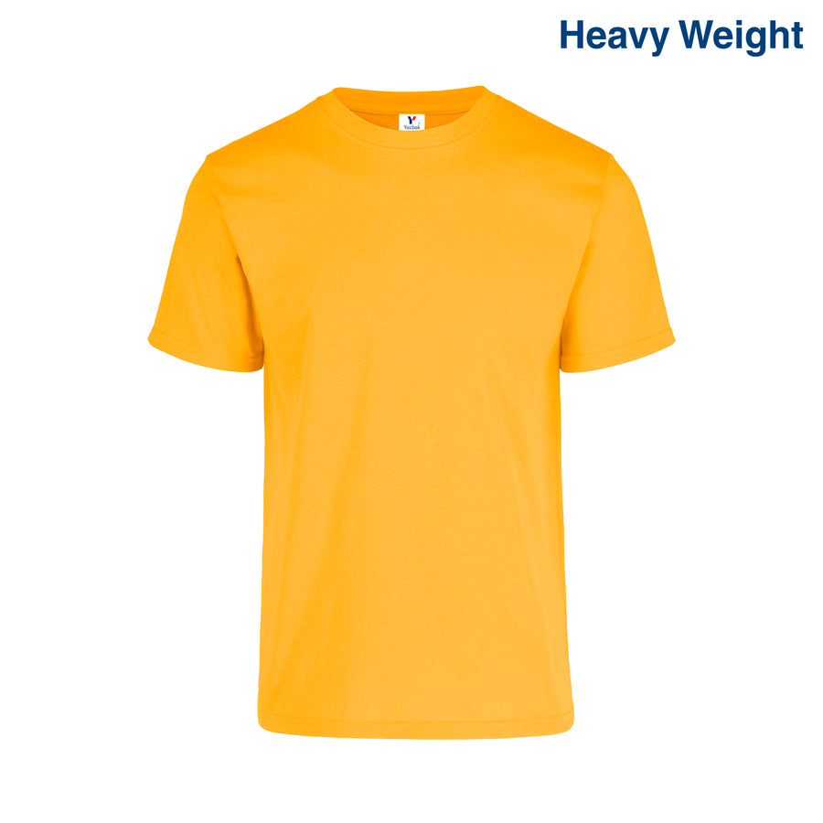 Adult Unisex Heavy Weight Crew Neck Short Sleeve T Shirt (Mango)