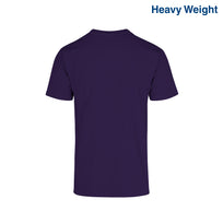 Adult Unisex Heavy Weight Crew Neck Short Sleeve T Shirt (Purple)