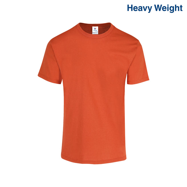 Adult Unisex Heavy Weight Crew Neck Short Sleeve T Shirt (Ocre)